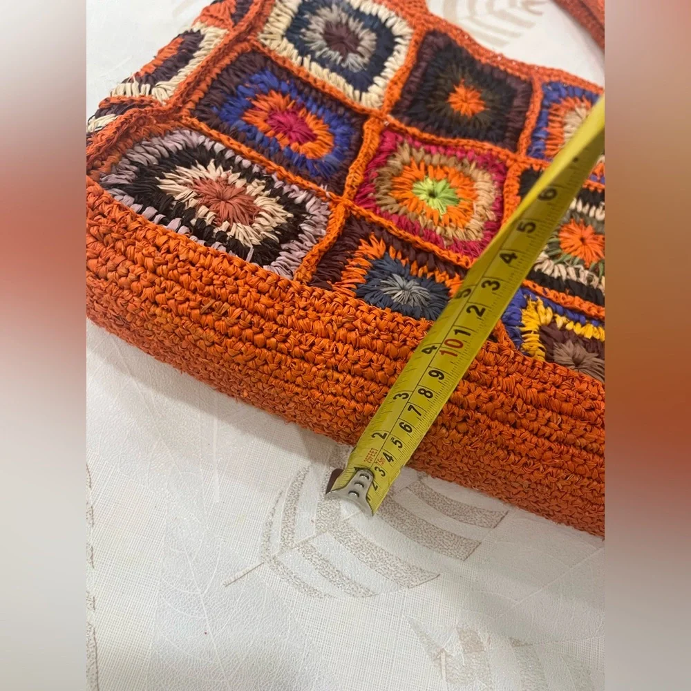 Handcrafted Raffia Crochet Tote Bag - Picture 5 of 5